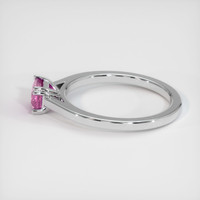 0.68 Ct. Pink Sapphire Ring, 14K White Gold 4