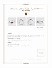 Ruby Ring 0.44 Ct. 14K White Gold Appraisal