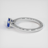 0.97 Ct. Blue Sapphire Ring, 14K White Gold 4