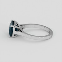 4.24 Ct. Greenish Blue Sapphire Ring, 14K White Gold 4