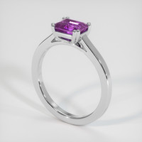 0.88 Ct. Purple Sapphire Ring, 14K White Gold 2