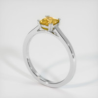 0.72 Ct. Yellow Sapphire Ring, 14K White Gold 2