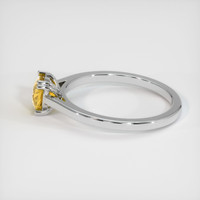 0.72 Ct. Yellow Sapphire Ring, 14K White Gold 4