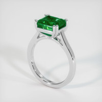 3.03 Ct. Emerald Ring, 18K White Gold 2