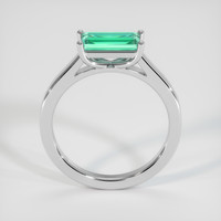 0.89 Ct. Emerald Ring, 18K White Gold 3