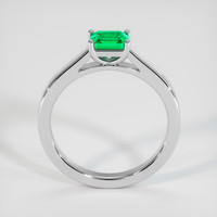 0.53 Ct. Emerald Ring, 18K White Gold 3