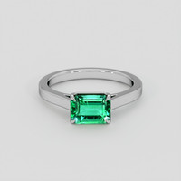 1.78 Ct. Emerald Ring, 18K White Gold 1