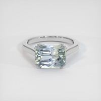 4.55 Ct. Sapphire Ring, 18K White Gold 1