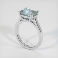 4.55 Ct. Sapphire Ring, 18K White Gold 2