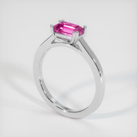 1.91 Ct. Pink Sapphire Ring, 18K White Gold 2