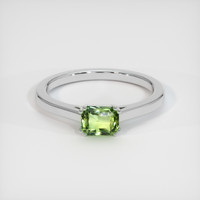 0.69 Ct. Sapphire Ring, 18K White Gold 1