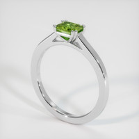 0.69 Ct. Sapphire Ring, 18K White Gold 2