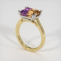 3.41 Ct. Gemstone Ring, 14K White & Yellow 2