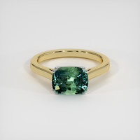 3.08 Ct. Sapphire Ring, 14K White & Yellow 1