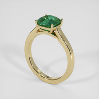 3.03 Ct. Bluish Green Sapphire Ring, 10K Yellow Gold 2