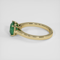 3.03 Ct. Bluish Green Sapphire Ring, 10K Yellow Gold 4