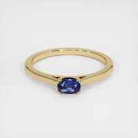 0.48 Ct. Sapphire Ring, 14K Yellow Gold 1
