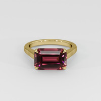4.71 Ct. Pinkish Red Rubellite Tourmaline Ring, 14K Yellow Gold 1