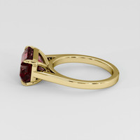 4.71 Ct. Pinkish Red Rubellite Tourmaline Ring, 14K Yellow Gold 4