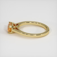 2.07 Ct. Yellowish Orange Sapphire Ring, 14K Yellow Gold 4