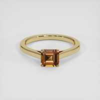 1.24 Ct. Yellowish Brown Sapphire Ring, 14K Yellow Gold 1