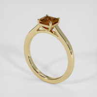 1.24 Ct. Yellowish Brown Sapphire Ring, 14K Yellow Gold 2