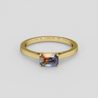 1.12 Ct. Bi Color Sapphire Ring, 14K Yellow Gold 1