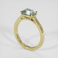 2.03 Ct. Bluish Green Sapphire Ring, 14K Yellow Gold 2