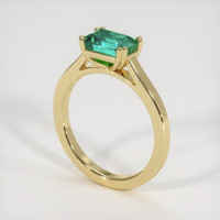 1.37 Ct. Emerald Ring, 18K Yellow Gold 2