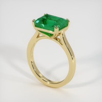 3.86 Ct. Emerald Ring, 18K Yellow Gold 2