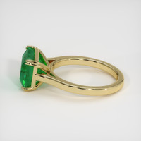 3.86 Ct. Emerald Ring, 18K Yellow Gold 4