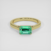 1.61 Ct. Emerald Ring, 18K Yellow Gold 1