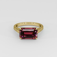 4.71 Ct. Pinkish Red Rubellite Tourmaline Ring, 18K Yellow Gold 1