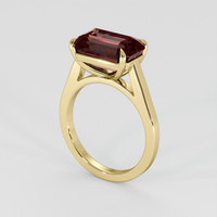 4.71 Ct. Pinkish Red Rubellite Tourmaline Ring, 18K Yellow Gold 2