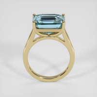 5.61 Ct. Blue Aquamarine Ring, 18K Yellow Gold 3