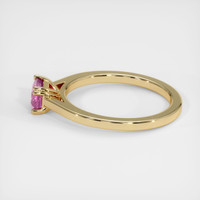 0.68 Ct. Pink Sapphire Ring, 18K Yellow Gold 4
