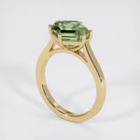 3.72 Ct. Green Sapphire Ring, 18K Yellow Gold 2