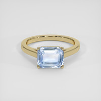 2.99 Ct. Blue Sapphire Ring, 18K Yellow Gold 1