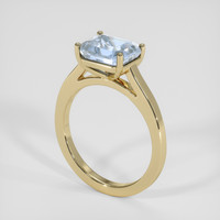 2.99 Ct. Blue Sapphire Ring, 18K Yellow Gold 2