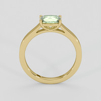 0.95 Ct. Yellowish Green Sapphire Ring, 18K Yellow Gold 3
