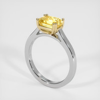 2.56 Ct. Yellow Sapphire Ring, 14K Yellow & White 2