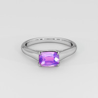 1.53 Ct. Pinkish Purple Sapphire Ring, 14K White Gold 1