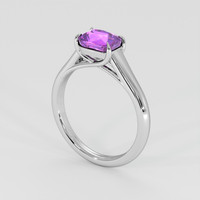 1.53 Ct. Pinkish Purple Sapphire Ring, 14K White Gold 2