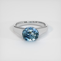 2.12 Ct. Sapphire Ring, 18K White Gold 1