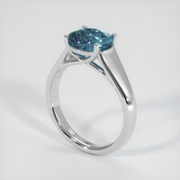 2.12 Ct. Sapphire Ring, 18K White Gold 2