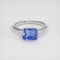 2.59 Ct. Blue Sapphire Ring, 18K White Gold 1