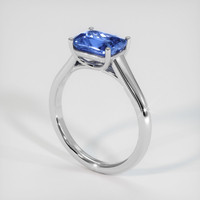 2.59 Ct. Blue Sapphire Ring, 18K White Gold 2