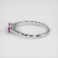 0.51 Ct. Pink Sapphire Ring, 18K White Gold 4