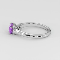1.53 Ct. Pinkish Purple Sapphire Ring, 18K White Gold 4