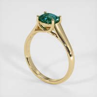 1.48 Ct. Bluish Green Sapphire Ring, 14K Yellow Gold 2